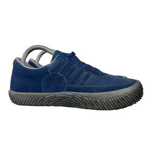 Hybrid‎ Green Label Rustic Blue Leather Canvas Shoes Mens Size 6